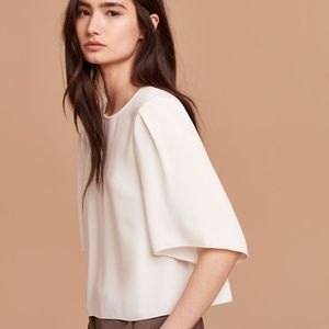 Aritzia Wilfred Cambrai Floral Crepe Top -XS